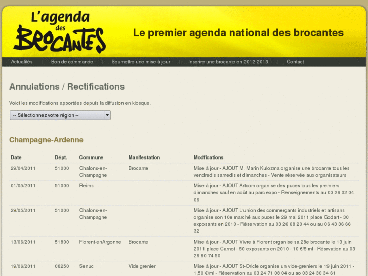 www.agendanationaldesbrocantes.com