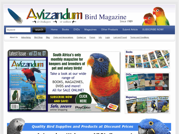 www.avizandumbirdsforsale.co.za