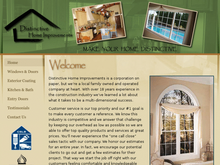 www.distinctivehomeimprovements.net