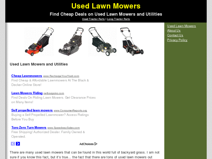 www.usedlawnmowers.org