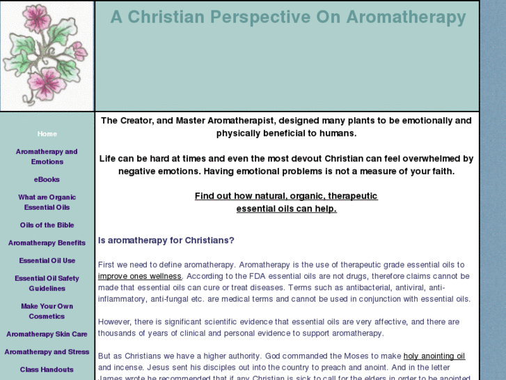 www.aromatherapyforchristians.com