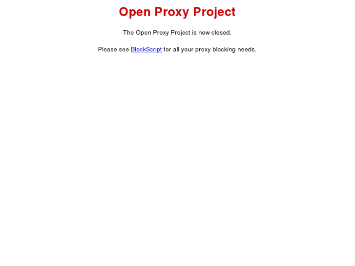www.openproxyproject.net