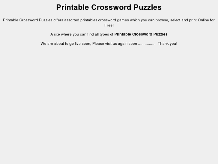 www.printablecrosswordpuzzles.org