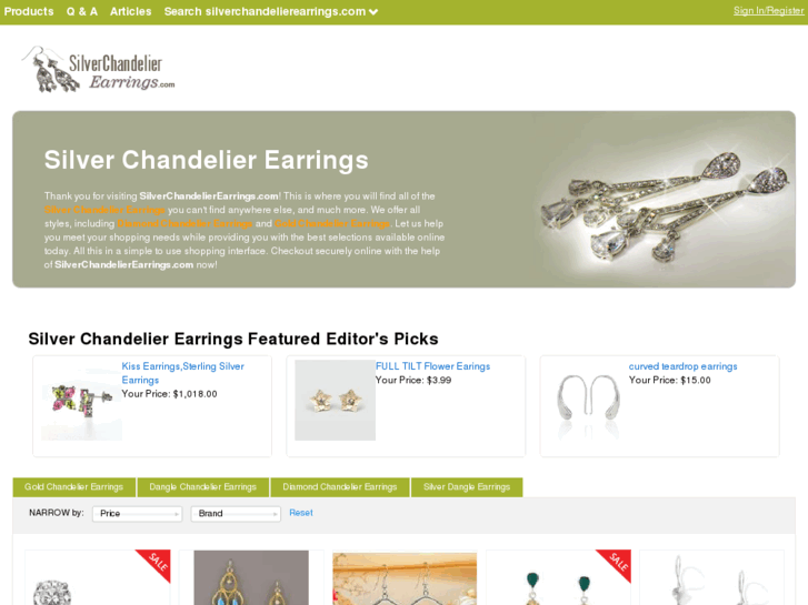 www.silverchandelierearrings.com