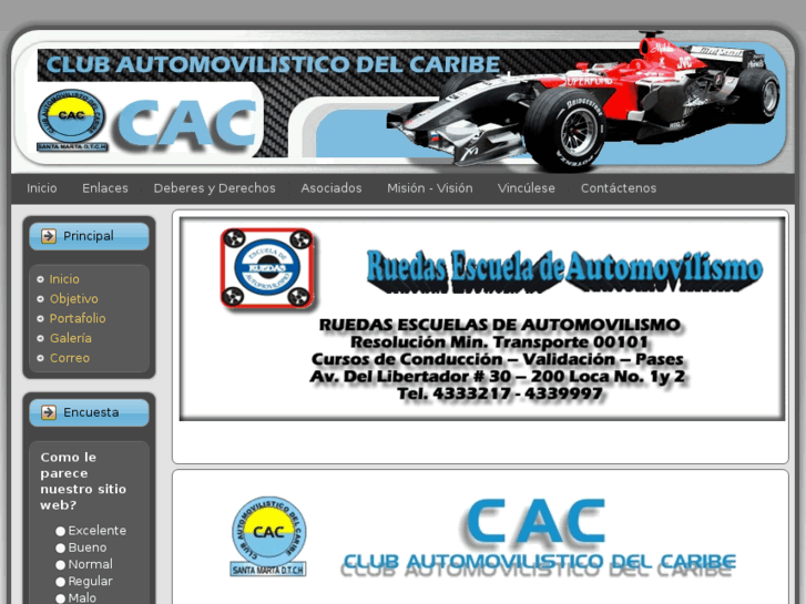 www.cacclubautomovilisticodelcaribe.com