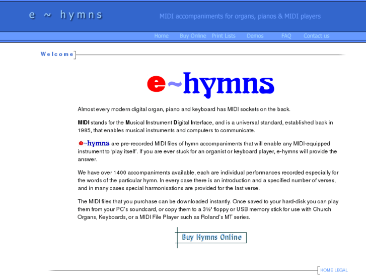 www.e-hymns.co.uk