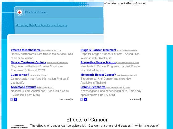 www.effectsofcancer.com