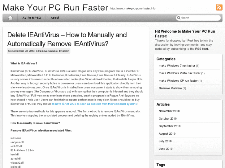 www.makeyourpcrunfaster.info