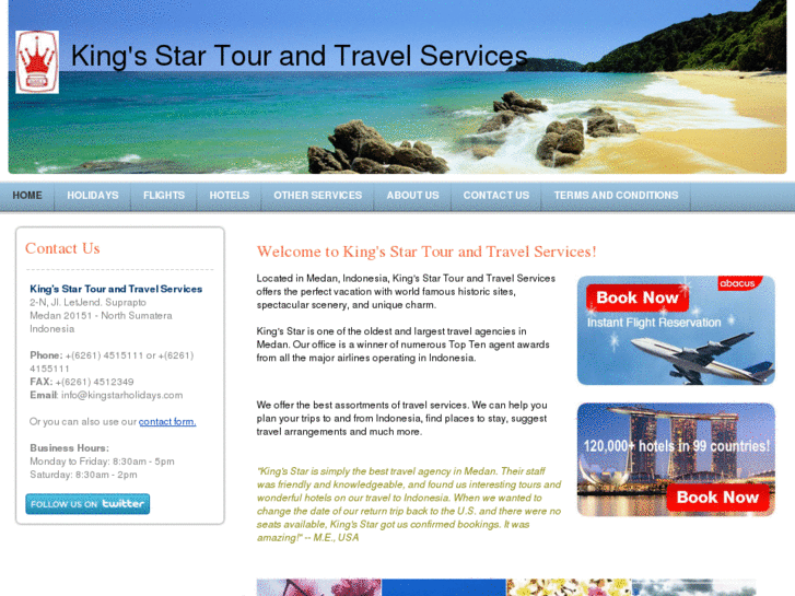 www.kingstarholidays.com
