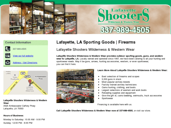 www.lafayetteshooterswildernessandwesternwear.com