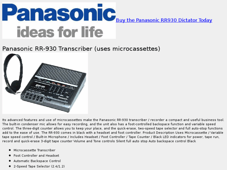 www.panasonicrr930.com