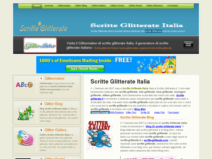 www.scritte-glitterate.it