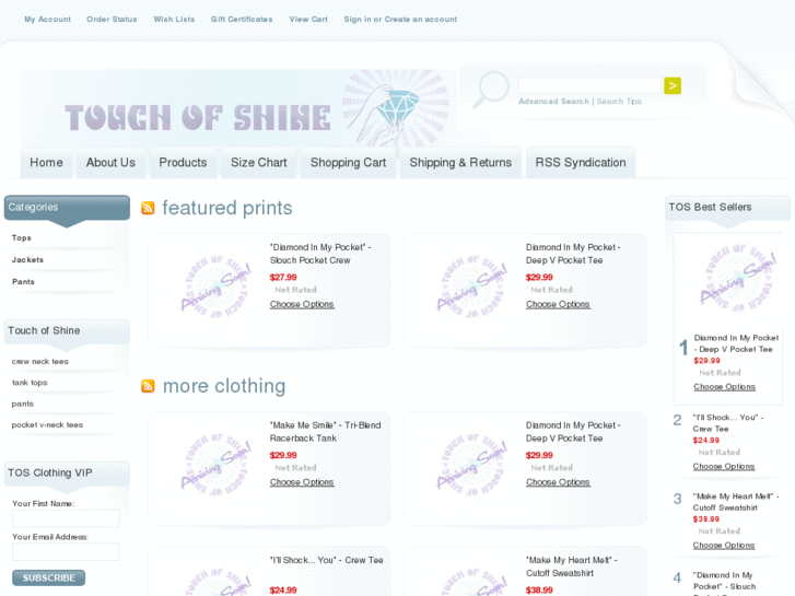 www.touchofshineclothing.com