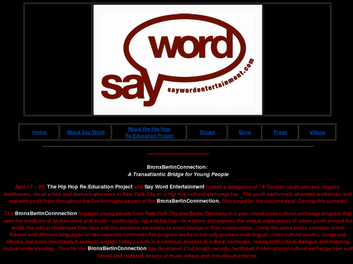 www.saywordentertainment.com