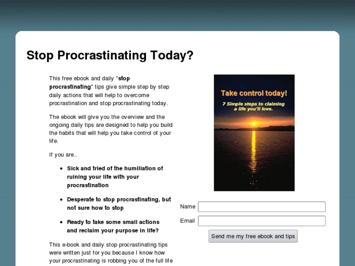www.stopprocrastinatinghow.com