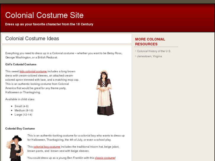 www.colonialcostumesite.com