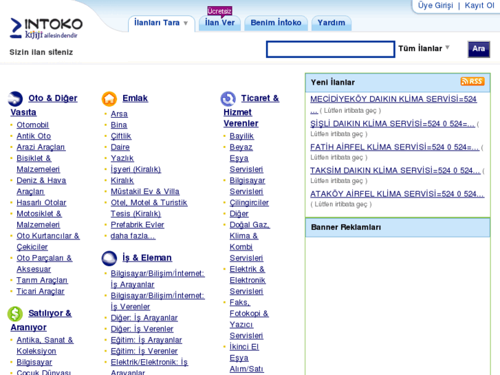 Ebaybedavailanlar.net: Ücretsiz Seri İlan Sitesi - İntoko; Emlak,İş & E...