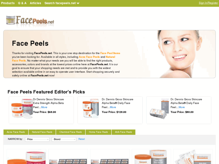 www.facepeels.net