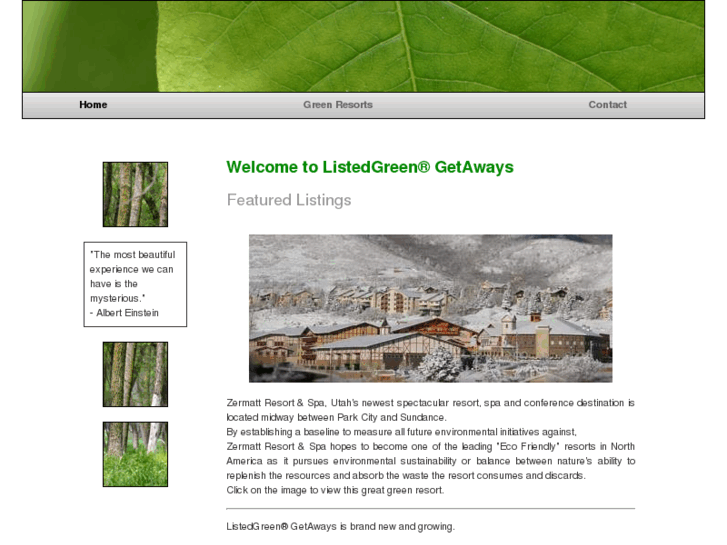 www.listedgreengetaways.com