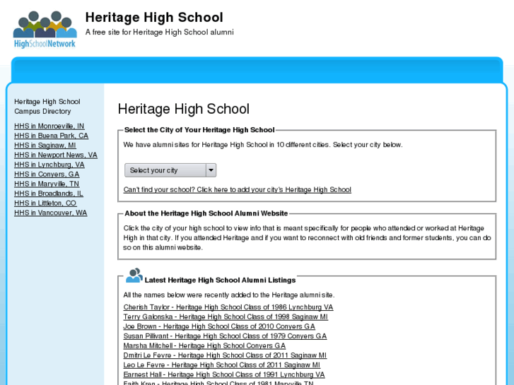 www.heritagehighschoolalumni.com