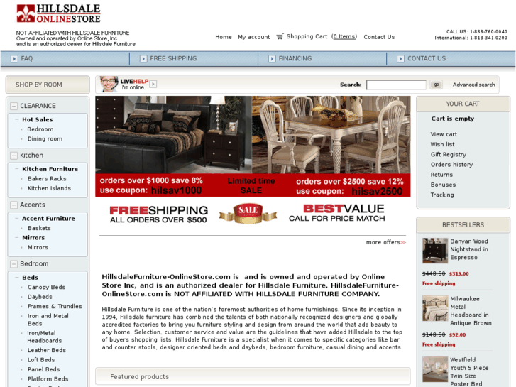 www.hillsdalefurniture-onlinestore.com