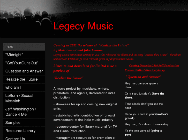 www.legecymusic.com