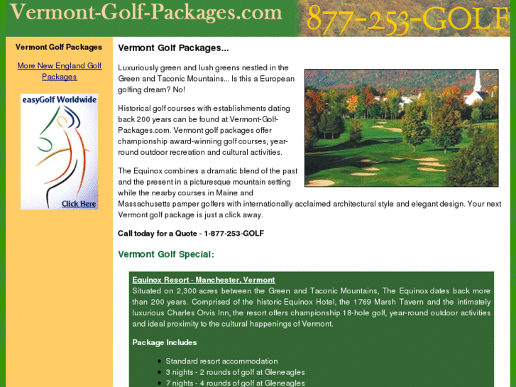 www.vermont-golf-packages.com