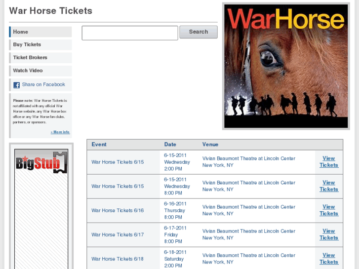 www.warhorsetickets.org