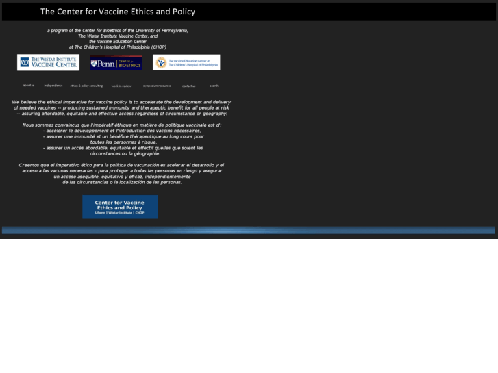 www.centerforvaccineethicsandpolicy.org
