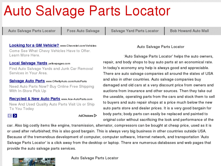 www.autosalvagepartslocator.com