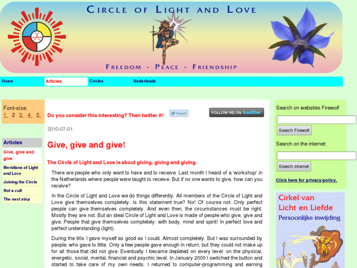 www.circleoflightandlove.com