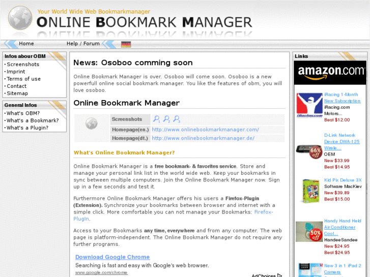 www.onlinebookmarkmanager.com