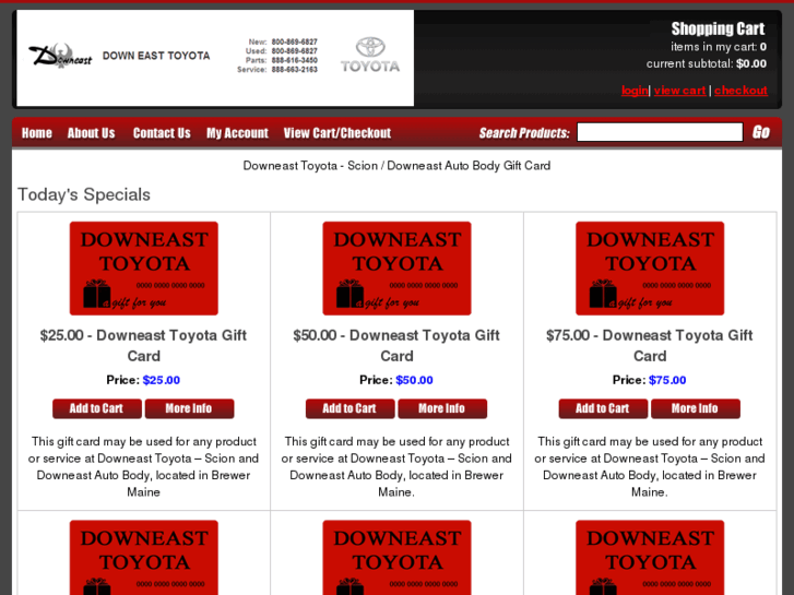 www.downeasttoyotagiftcard.com