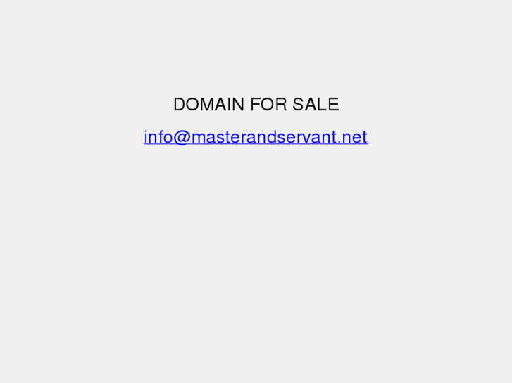 www.masterandservant.net