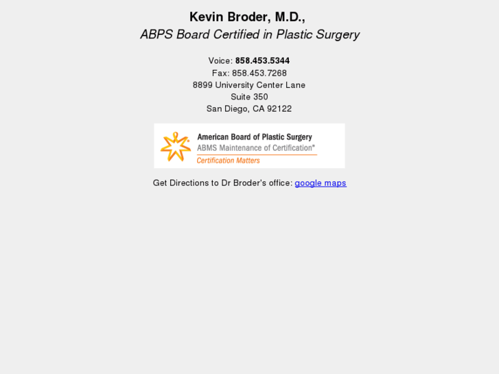 www.kevinbrodermd.net