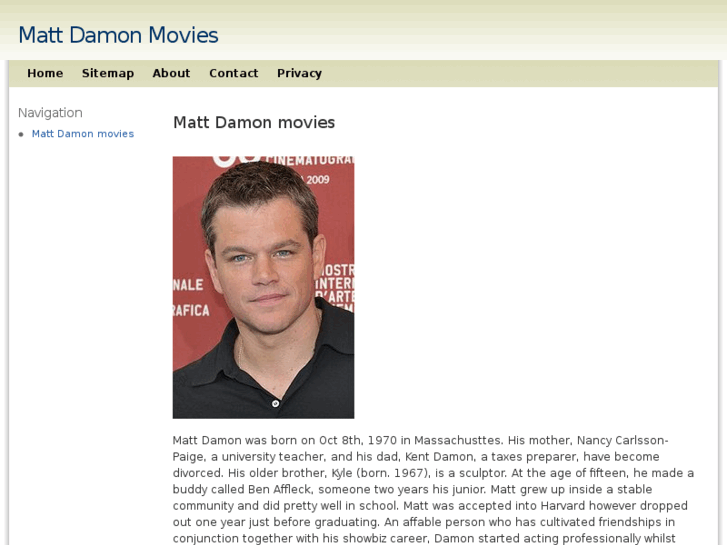 www.mattdamonmovies.net