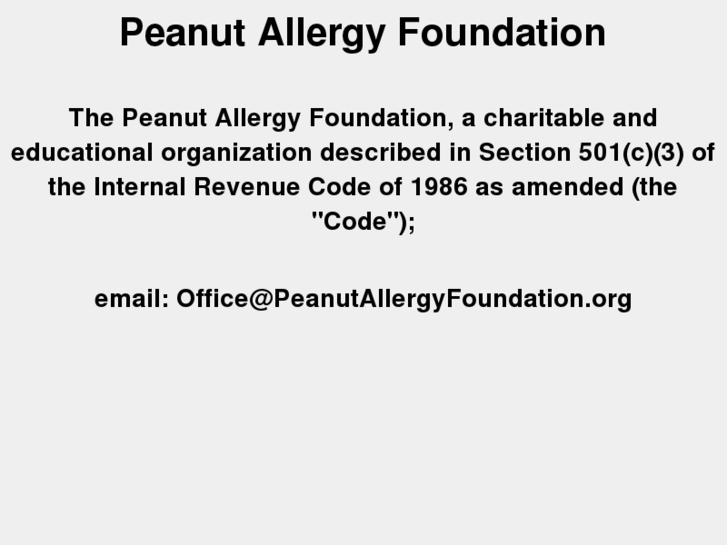 www.peanutallergyfoundation.org