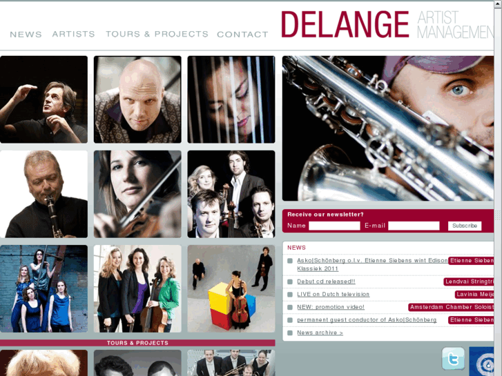 www.delangeartists.com