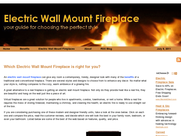 www.electricwallmountfireplace.com