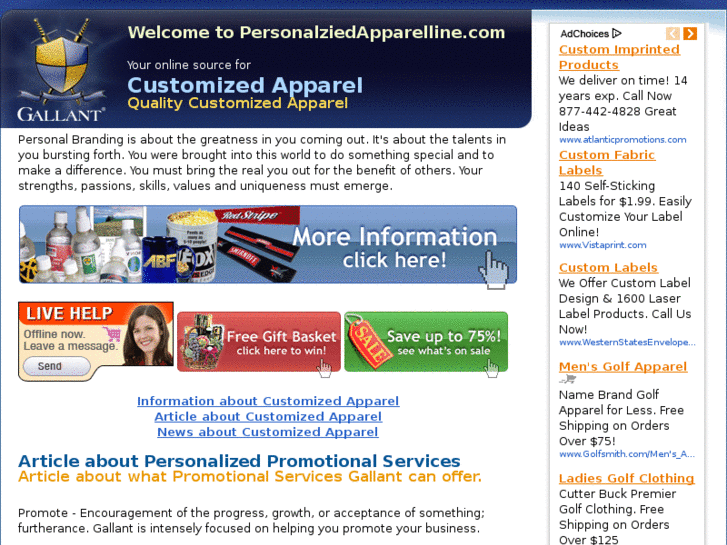 www.personalziedapparelline.com