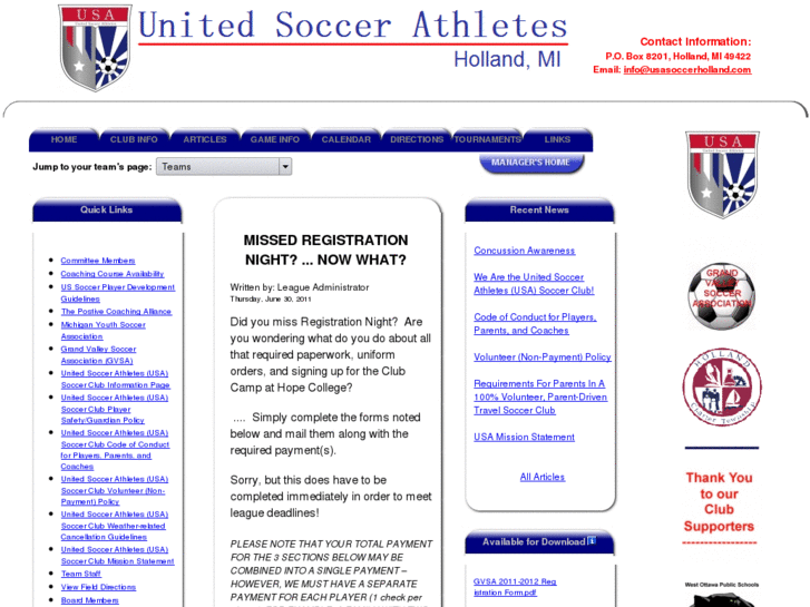 www.usasoccerholland.com