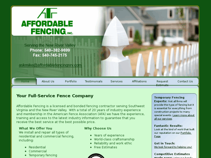 www.affordablefencingnrv.com