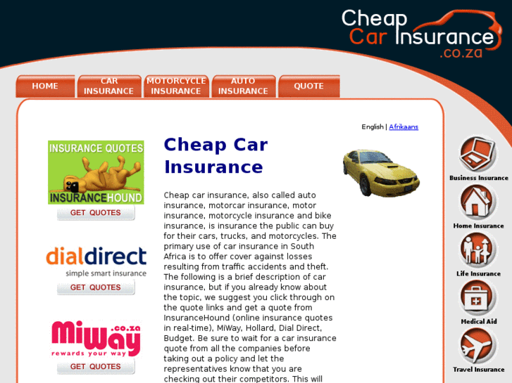 www.cheapcarinsurance.co.za