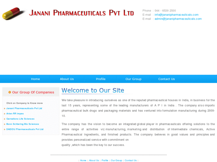 www.jananipharmaceuticals.com