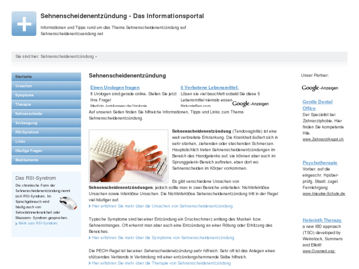 www.sehnenscheidenentzuendung.net