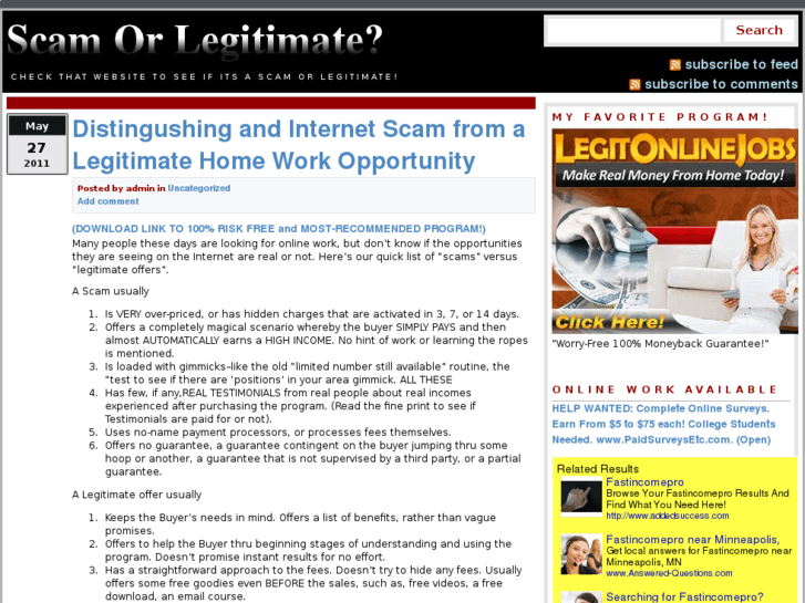 www.scam-or-legitimate.com