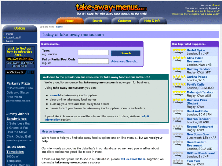 www.take-away-menus.com