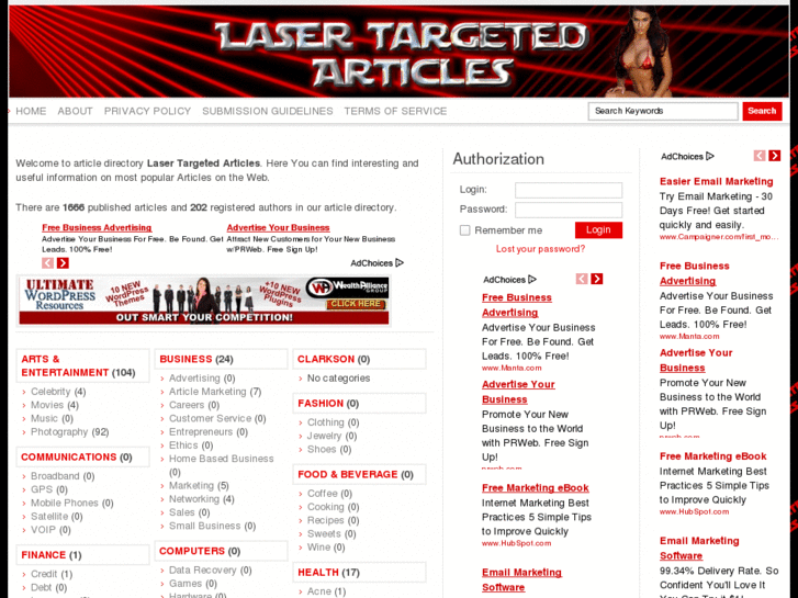 www.lasertargetedarticles.com