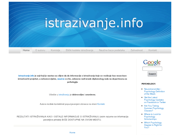 www.istrazivanje.info