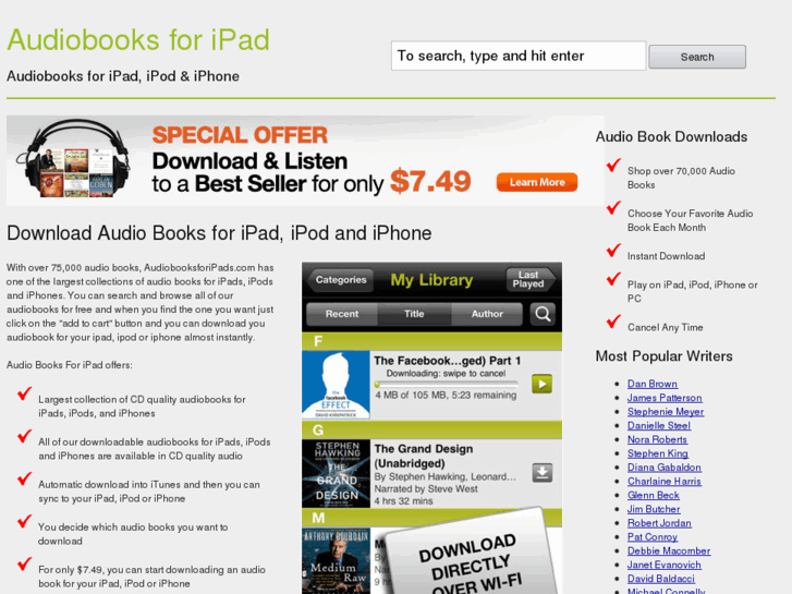 www.audiobooksforipads.com